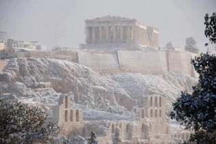 Άσπρη μέρα στην Αθήνα