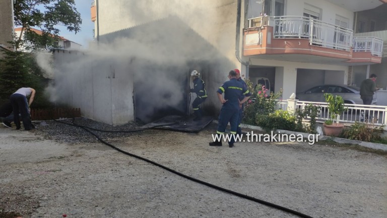 Φωτιά σε αποθήκη στην Ορεστιάδα