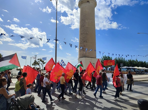 Συγκέντρωση του ΚΚΕ για τη μη εμπλοκή της Ελλάδας στον πόλεμο της Μέσης Ανατολής